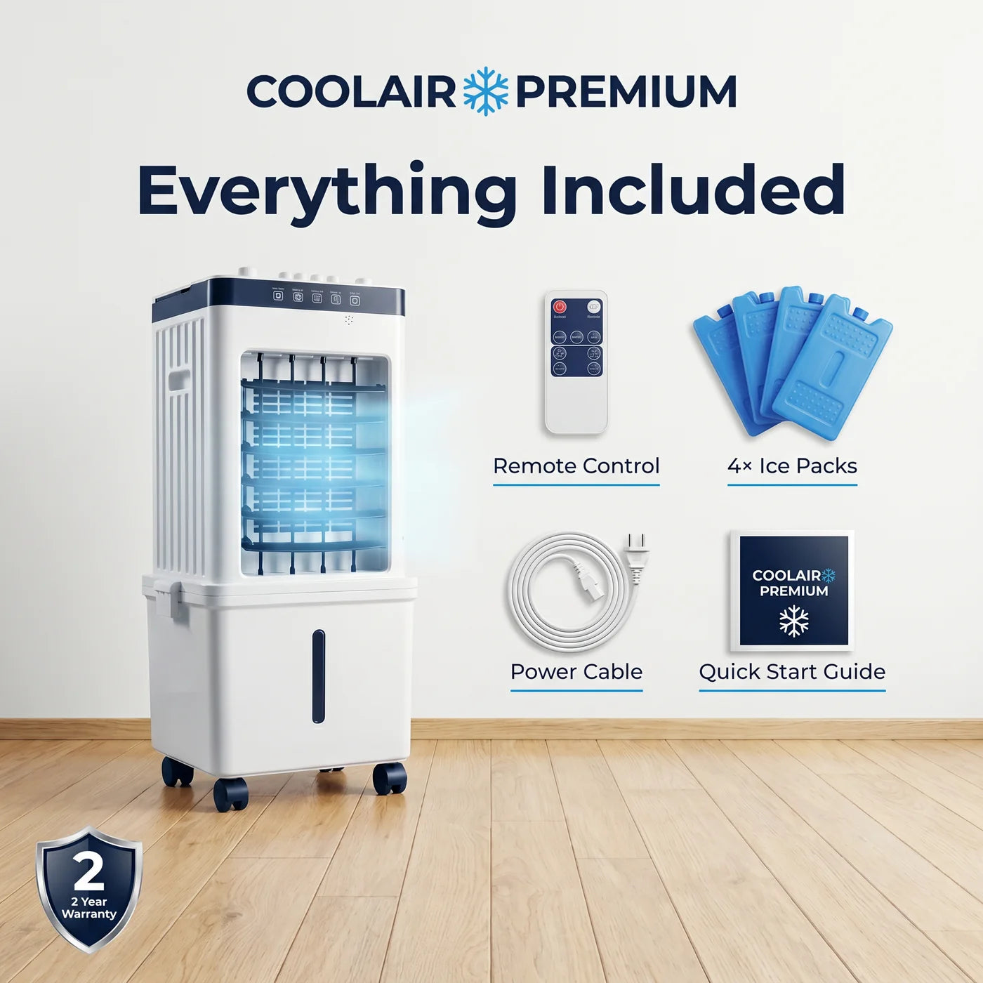 Portable Air Cooler Fan with Remote Control | Compact Evaporative Cooling for Home & Office