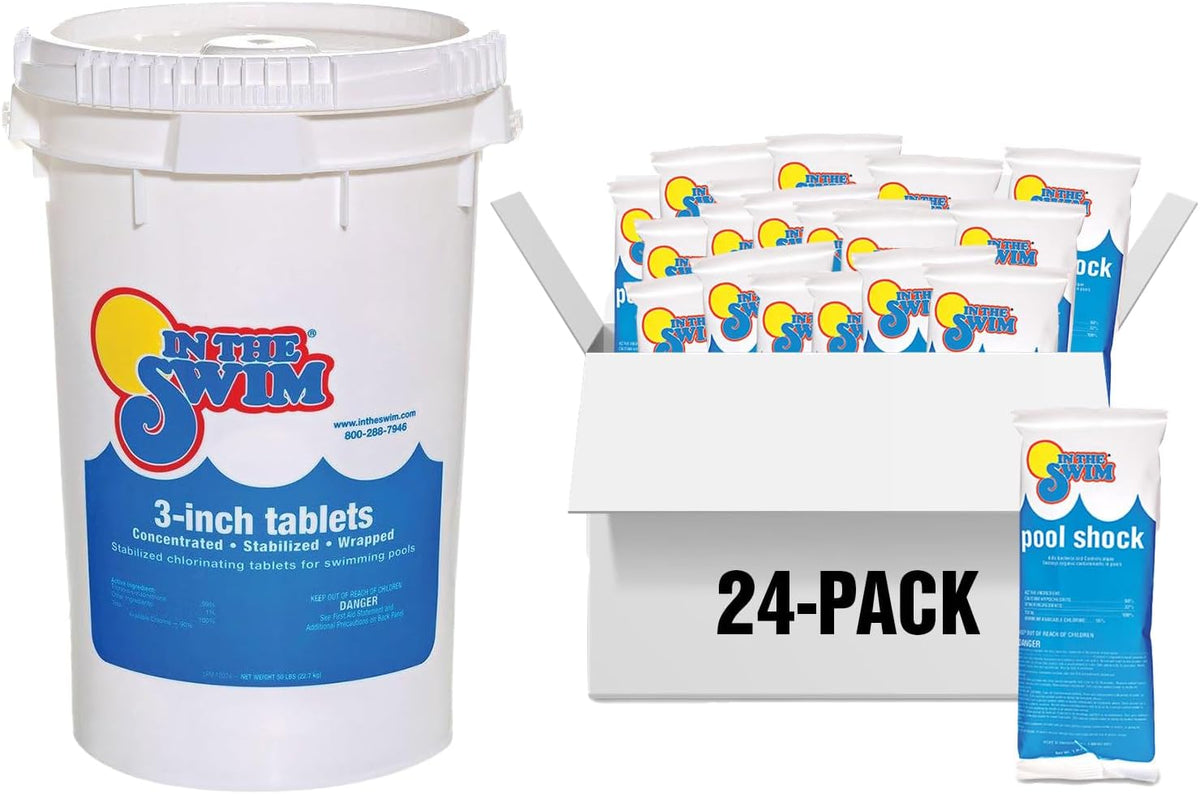 In The Swim Cal-Hypo Pool Shock and Chlorine Tablets Small Bundle