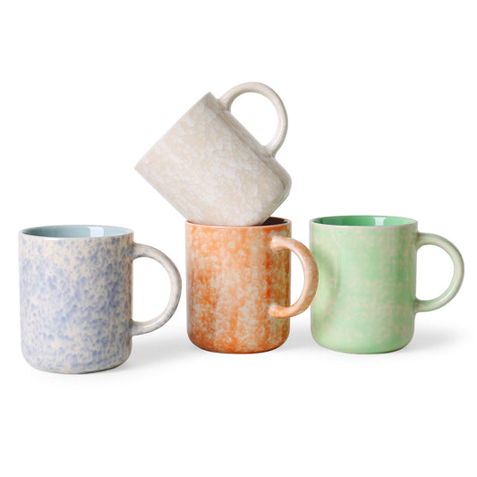 Woosline 17oz Ceramic Coffee Mugs – Set of 4