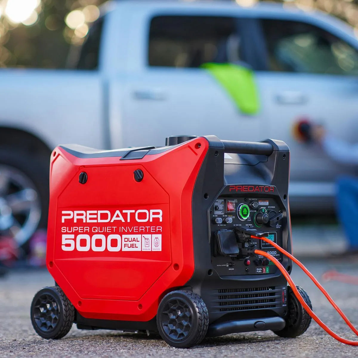 Predator 5000 Watt Dual-Fuel Super Quiet Inverter Generator With Remote Start And Co Secure Technology, 49-State Compliant