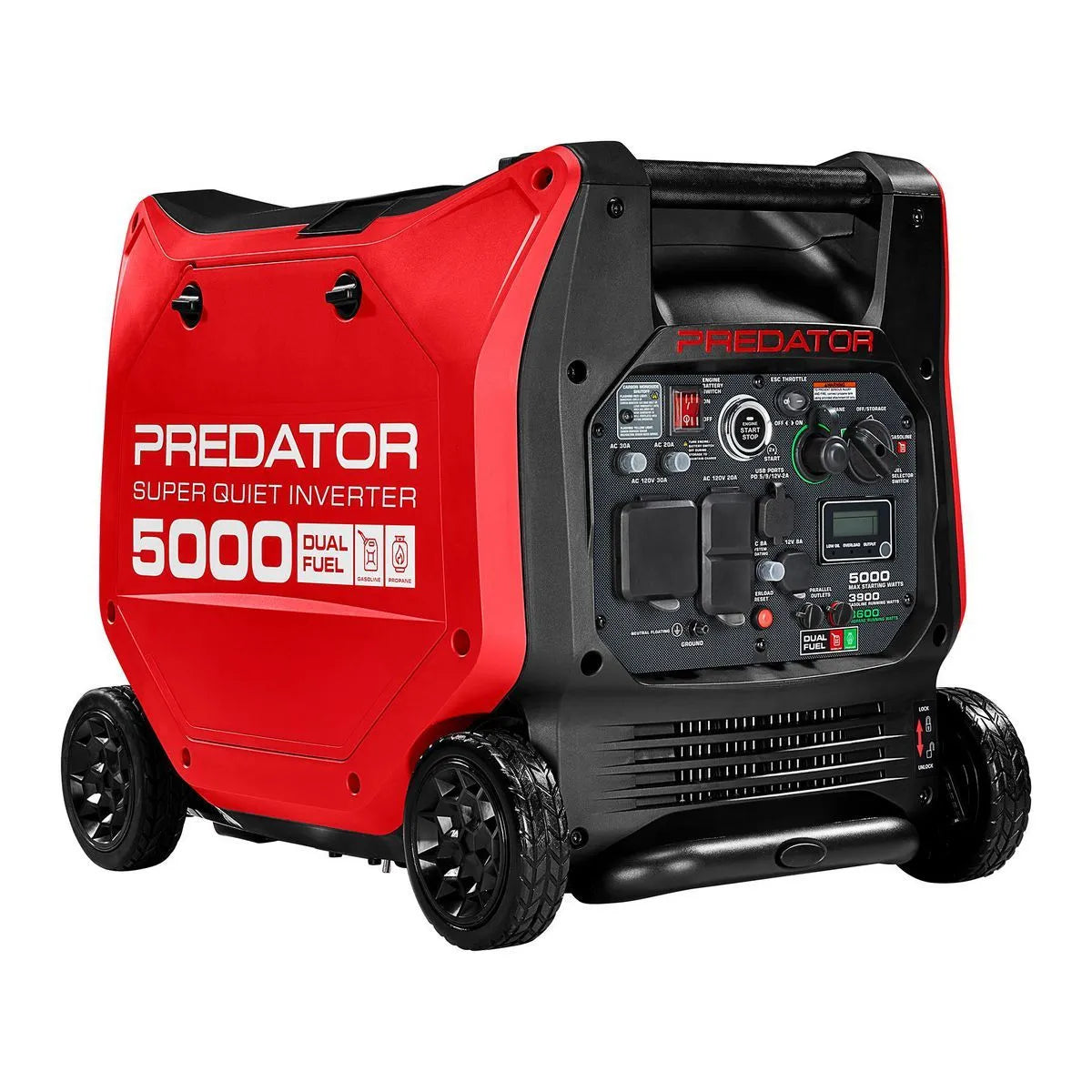 Predator 5000 Watt Dual-Fuel Super Quiet Inverter Generator With Remote Start And Co Secure Technology, 49-State Compliant