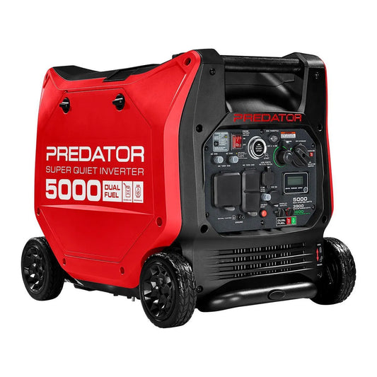 Predator 5000 Watt Dual-Fuel Super Quiet Inverter Generator With Remote Start And Co Secure Technology, 49-State Compliant