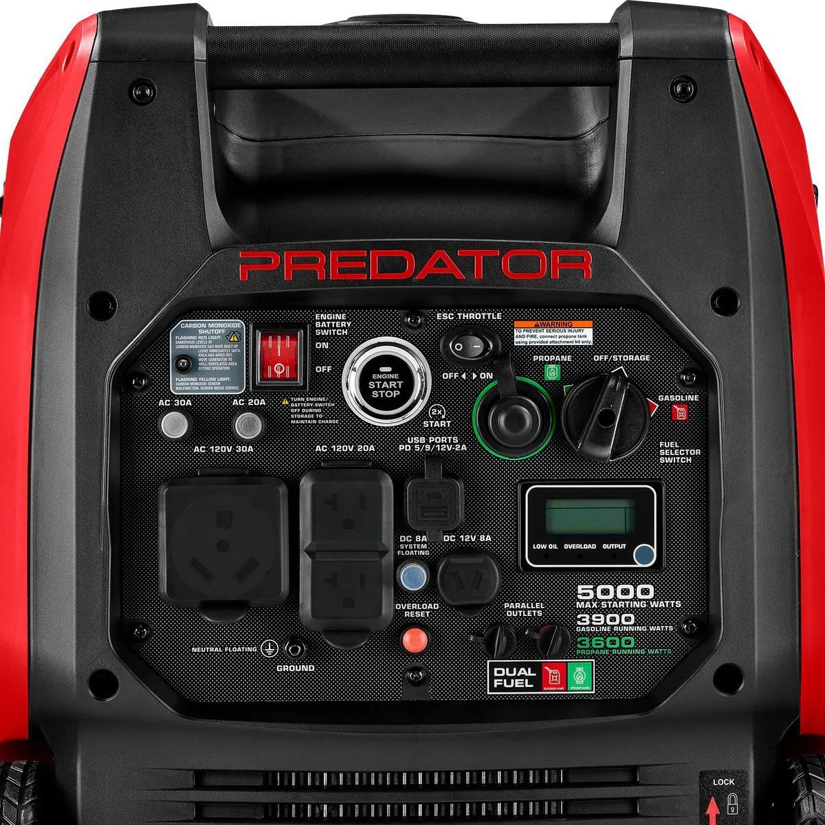 Predator 5000 Watt Dual-Fuel Super Quiet Inverter Generator With Remote Start And Co Secure Technology, 49-State Compliant