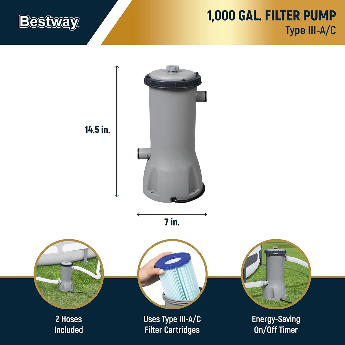 Bestway Steel Pro MAX 15' x 48" Above Ground Swimming Pool Set with Pump