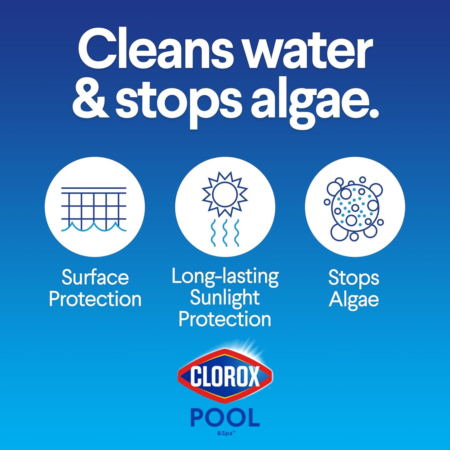 Clorox Pool&Spa XTRABLUE 3” Chlorinating Tablets, Individually Wrapped, Kills Bacteria & Stops Algae