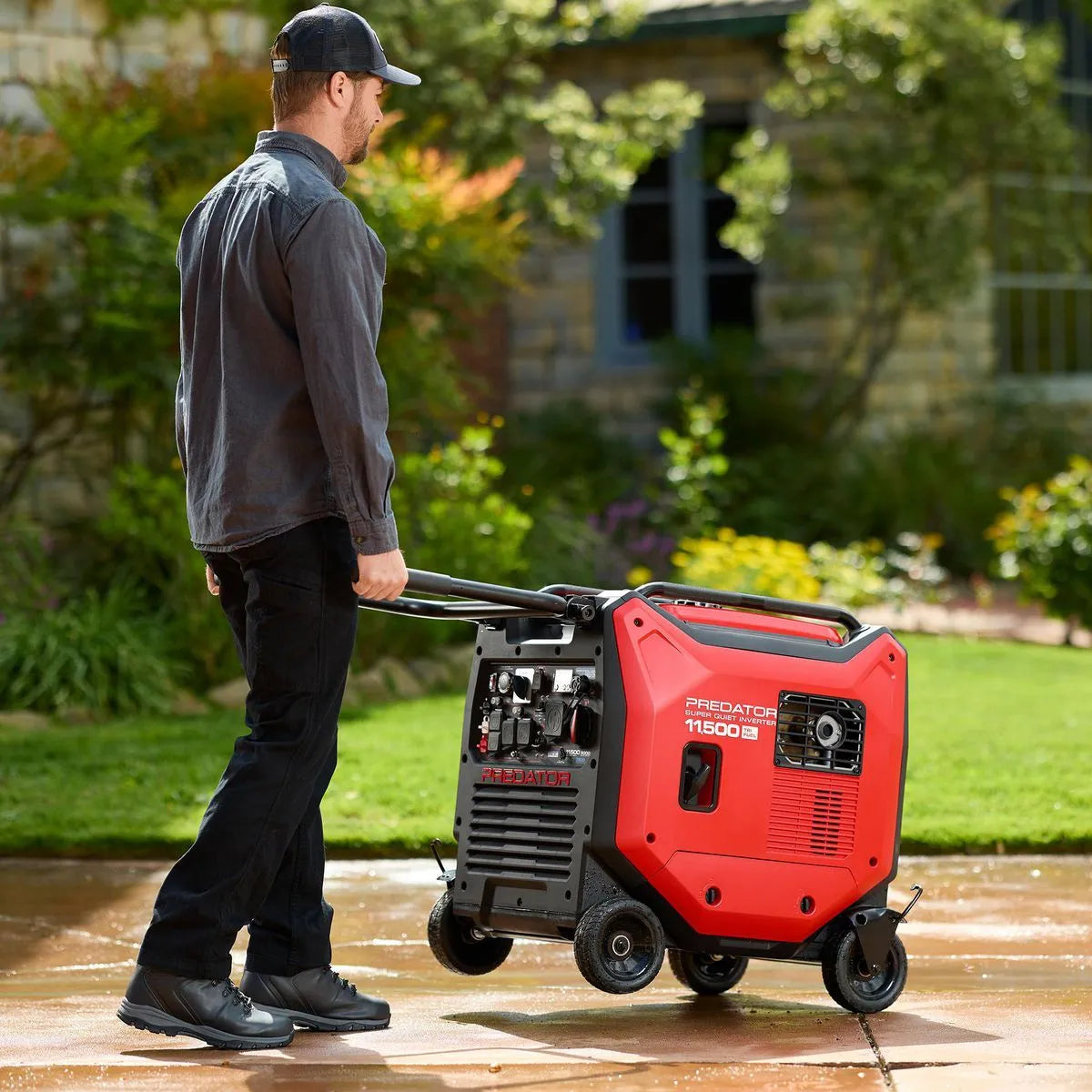 Predator 11,500 Watt Tri-Fuel Super Quiet Inverter Generator With Remote Start And Co Secure Technology