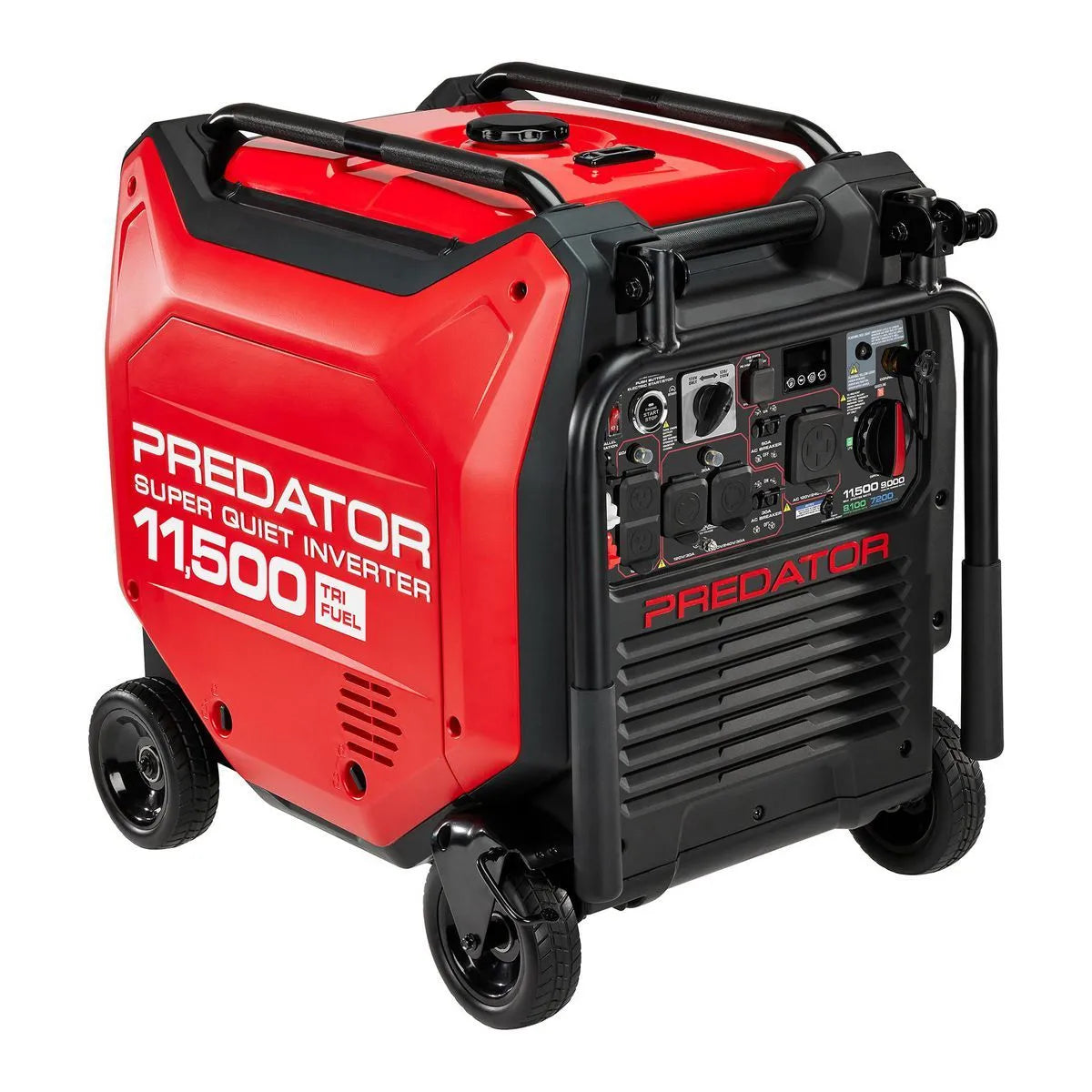 Predator 11,500 Watt Tri-Fuel Super Quiet Inverter Generator With Remote Start And Co Secure Technology
