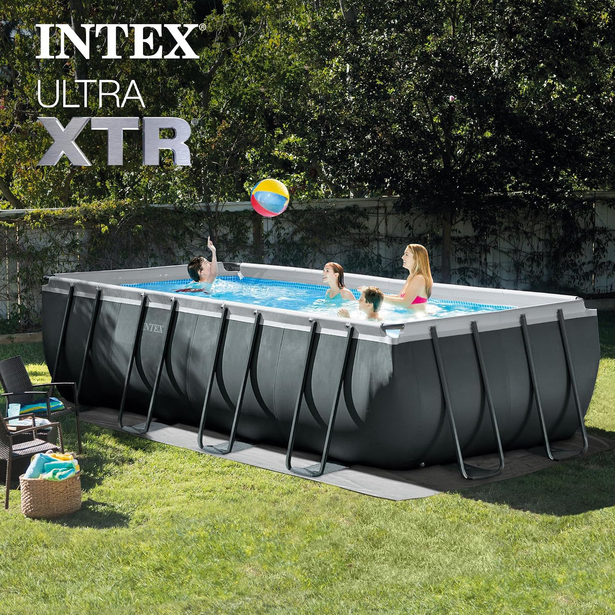 INTEX Ultra XTR 18ft x 9ft x 52in Above Ground Swimming Pool Set w/Pump