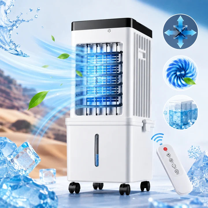 Portable Air Cooler Fan with Remote Control | Compact Evaporative Cooling for Home & Office