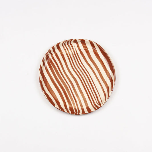 Terracotta & White Marble Ceramic Side Plate