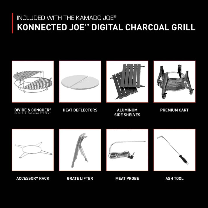 Kamado Joe® Classic Joe Konnected Joe 18" Digital Charcoal Grill and Smoker