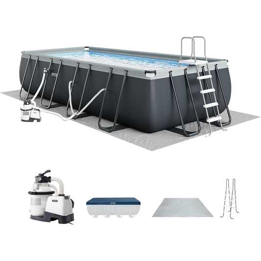 INTEX Ultra XTR 18ft x 9ft x 52in Above Ground Swimming Pool Set w/Pump