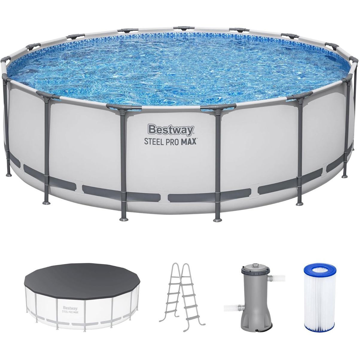 Bestway Steel Pro MAX 15' x 48" Above Ground Swimming Pool Set with Pump
