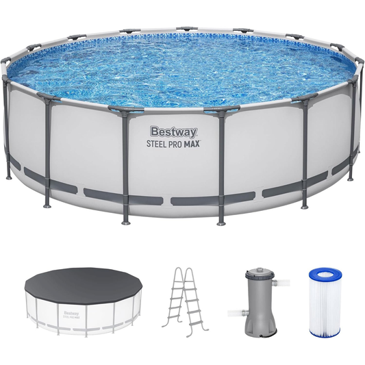 Bestway Steel Pro MAX 15' x 48" Above Ground Swimming Pool Set with Pump