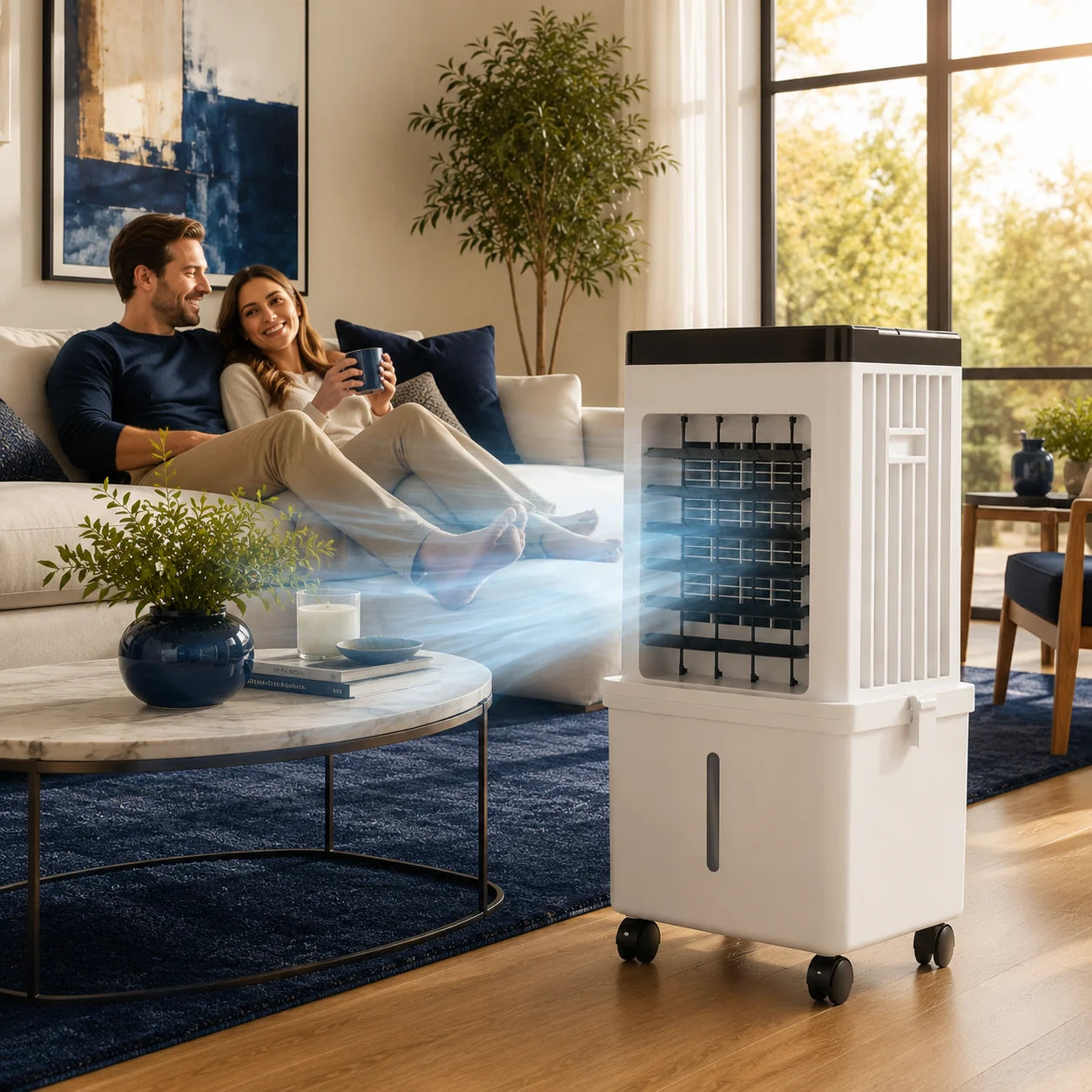 Portable Air Cooler Fan with Remote Control | Compact Evaporative Cooling for Home & Office